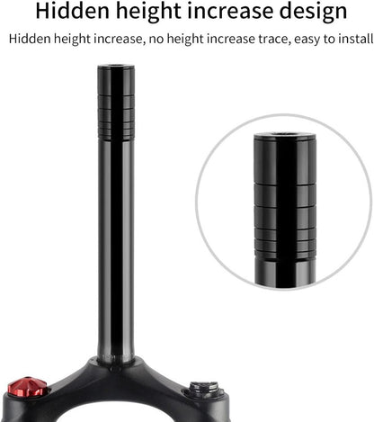 Stem Extender - Professional Stem Extender - Bicycle Handlebar Riser - Bicycle Handlebar Riser - Comfortable Cycling - Sturdy - Non-deformable - Comfort - Stability Performance - Ideal for Everyday Cyclists / Cycling Enthusiasts - Black - Image 3
