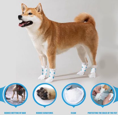Dog Socks - 40 Pieces - Disposable Pet Socks - Waterproof - Non-Slip Dog Socks - Dog Shoes Paw Protector Socks for Dogs - Velcro Closure - Breathable - Adjustable - Pet Paw Protector - Dog Shoes - Size S - Image 3