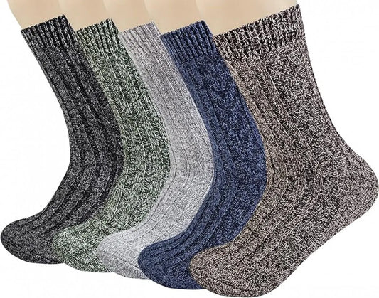 House Socks - 5 Pairs - Non-Slip Socks - Women's House Socks - Wool House Socks - Size 41-45 - Warm - Heated Socks - Fluffy Socks - Slipper Socks - Winter Socks - Thick Socks - Bed Socks - Lined Socks - Gift Idea - Christmas - Christmas Gift for Women