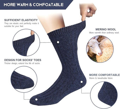 House Socks - 5 Pairs - Non-Slip Socks - Women's House Socks - Wool House Socks - Size 41-45 - Warm - Heated Socks - Fluffy Socks - Slipper Socks - Winter Socks - Thick Socks - Bed Socks - Lined Socks - Gift Idea - Christmas - Christmas Gift for Women - Image 2