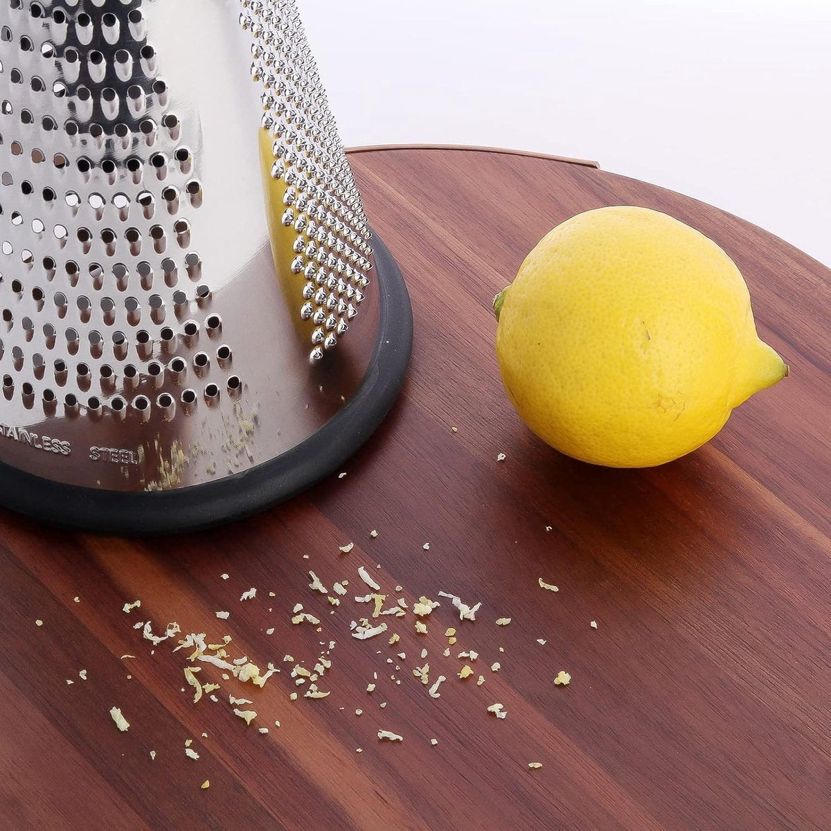 Grater - Hand Grater - Lemon Grater - Cheese Grater - Kitchen Grater - Ginger Grater - Garlic Grater - Table Grater - With 3 Grating Methods - 3 Cutting Surfaces - Multifunctional - Kitchen Utensils - Kitchen Accessories - Stainless Steel - Silver - Image 4