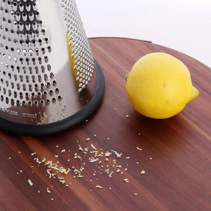 Grater - Hand Grater - Lemon Grater - Cheese Grater - Kitchen Grater - Ginger Grater - Garlic Grater - Table Grater - With 3 Grating Methods - 3 Cutting Surfaces - Multifunctional - Kitchen Utensils - Kitchen Accessories - Stainless Steel - Silver - Image 4