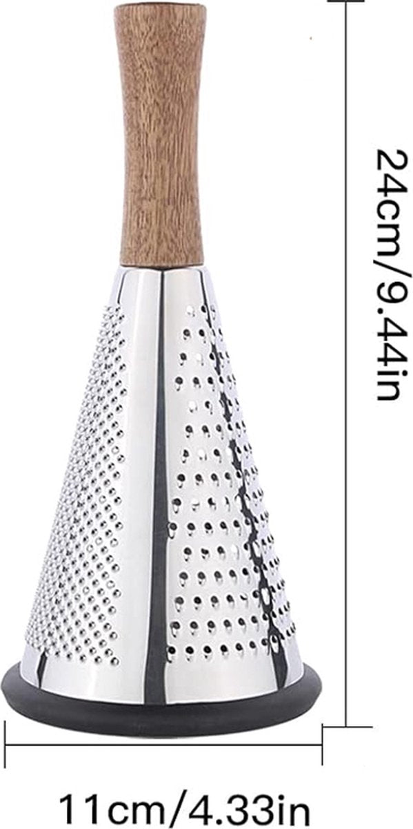 Grater - Hand Grater - Lemon Grater - Cheese Grater - Kitchen Grater - Ginger Grater - Garlic Grater - Table Grater - With 3 Grating Methods - 3 Cutting Surfaces - Multifunctional - Kitchen Utensils - Kitchen Accessories - Stainless Steel - Silver - Image 5