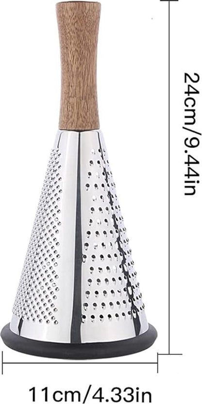 Grater - Hand Grater - Lemon Grater - Cheese Grater - Kitchen Grater - Ginger Grater - Garlic Grater - Table Grater - With 3 Grating Methods - 3 Cutting Surfaces - Multifunctional - Kitchen Utensils - Kitchen Accessories - Stainless Steel - Silver - Image 5