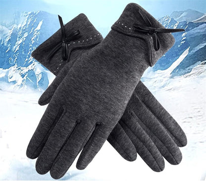 Thermal Gloves - Winter Sports - Thermal - Waterproof - Autumn - Winter Gloves Women's Thin Section Keep Warm - Touchscreen Single Layer - Windproof Cycling - Tie Nice Elasticity Gloves - Image 5