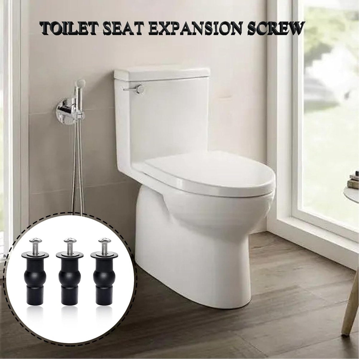 Toilet Seat Hinges - 8 Pieces - Stainless Steel - Universal Hinges for Toilet Seat - Toilet Seat Extension Screws - Universal Toilet Seat Screws and Bolts - Toilet Accessories - Toilet Seat Installation Mounting Set - Sturdy - Toilet Seat Parts - Image 2