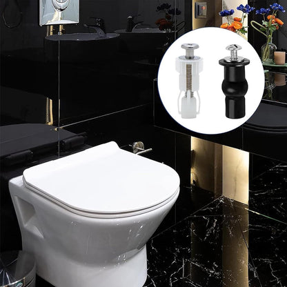 Toilet Seat Hinges - 8 Pieces - Stainless Steel - Universal Hinges for Toilet Seat - Toilet Seat Extension Screws - Universal Toilet Seat Screws and Bolts - Toilet Accessories - Toilet Seat Installation Mounting Set - Sturdy - Toilet Seat Parts - Image 4