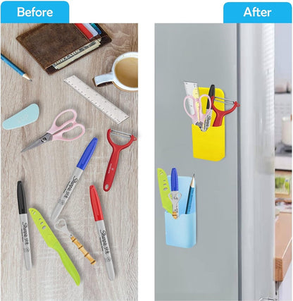 Magnetic Pen Tray - 4 Pieces - Magnetic Pencil Holders - Magnetic Tray - Whiteboard Pencil Holders - Whiteboard Accessory Holder - Pen Holder For Whiteboard Or Refrigerator - For School, Office, Home, Cabinet And Metal Cabinets - 12x5.6x2.6CM - Image 3