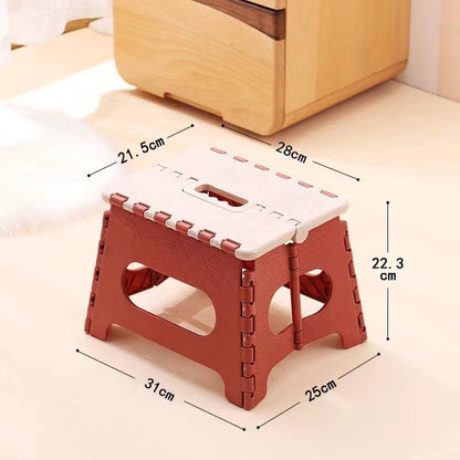 Stool - Small Stool - Step Stool Foldable - Foldable Stool - Foldable Step Stool - Up to 100 kg - 31x25 cm - Safe - Non-slip - Space-saving - Red - Sturdy - Easily Foldable Stool - Portable Footstool - Image 5