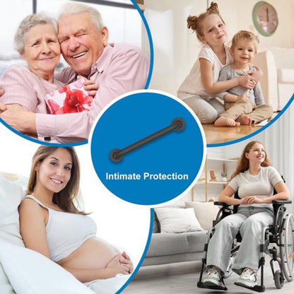 Wall Grab Bar - Extra Grip - Handle / Wall Grab Bar for Bathroom / Shower / Toilet - 40 Cm - Toilet Grab Bar - Bath Grab Bar - Shower Grab Bar - Non-Slip Grab Bar - Bathroom Handle - Bathroom - Stairs - Complete Installation Accessories - Matte Black - Image 2