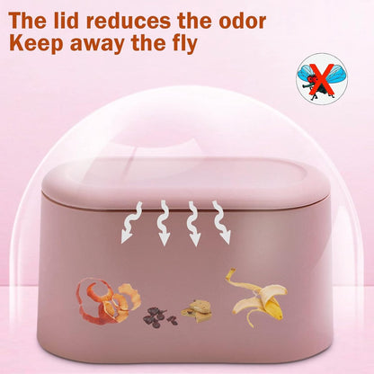 Trash Can - Sensor Trash Can - Sturdy - Countertop Waste Bin - Mini Trash Can - Desktop - Tabletop Waste Bin - Plastic Trash Can - Bathroom Waste Bin - Recycling Waste Bin - Car Trash Can - Pink - Office Trash Cans - Home / Office - Image 4
