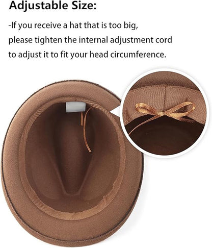 Hats - elegant jazz hat - warm Bucket Hat - Fedora hat - jazz cap - Sun hat - Accessories - Headwear - Hats - Hat - Festival - Gifts - Unisex - for wedding /party /beach /pool /park /camping /picnic /hiking - Brown - Image 2