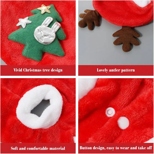 Dog Christmas Costume - Dog Christmas Costume - Hooded Dog Christmas Suit - Christmas Costume for Cats - Christmas Suit for Dogs and Cats - Size XS - Christmas Clothing for Dog or Cat - Dog Fancy Dress Costumes - Dog Clothing - Christmas Costume for Pets - Image 4