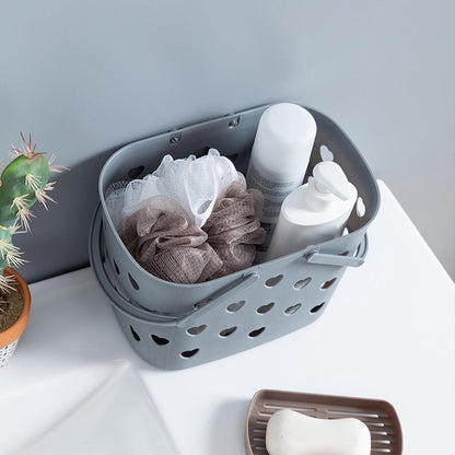 Shower Baskets - Bathroom Bottle Holder - Shower Rack - Shower Basket - Shower Rack - Bathroom Organizer - Shampoo Holder - Storage Baskets - Hangable - Plastic - For Shampoo/Shower Gel - Portable - Heart Shape - Gray - Image 4