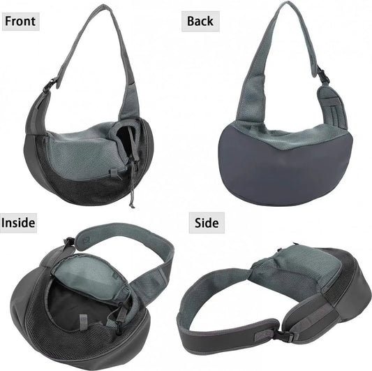 Dog Carrier Bag - Dog Sling - Dog Bag - Dog Carrier Sling - Dog Carrier Bag for Travel - Pet Carrier Bag - Shoulder Dog Bag - Cat Travel Bag - Pet Travel Bag - 42 x 26 Cm - Suitable For 3-7 Kg - Black - Image 5
