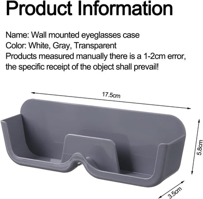 Eyeglass Cases - 3 Pieces - Eyeglass Storage - Storage Organizer - Eyeglass Storage System - Eyeglass Stand - Eyeglass Rack - Holder for Eyeglasses - Wall Mounted Eyeglass Holder - Sunglasses Display - Wall Mount for Hanging Eyeglasses - Self-Adhesive - Image 2