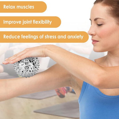 Hedgehog Massage Ball - 6 Pieces - Fitness Ball - Myofascial Ball - Trigger Point Massage Ball - Round Massage Ball for Hands, Feet, and Back - For Self-Massage of Various Parts of the Body - Various Sizes - With Diameter 3.2/4.7cm - Image 4