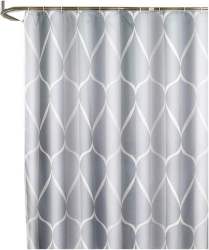 Anti-Mold Shower Curtain - Shower Curtain - Waterproof - 120x180 Cm - Waterproof Washable Anti-Mold Polyester Shower Curtains - Grey - With 8 Shower Curtain Hooks