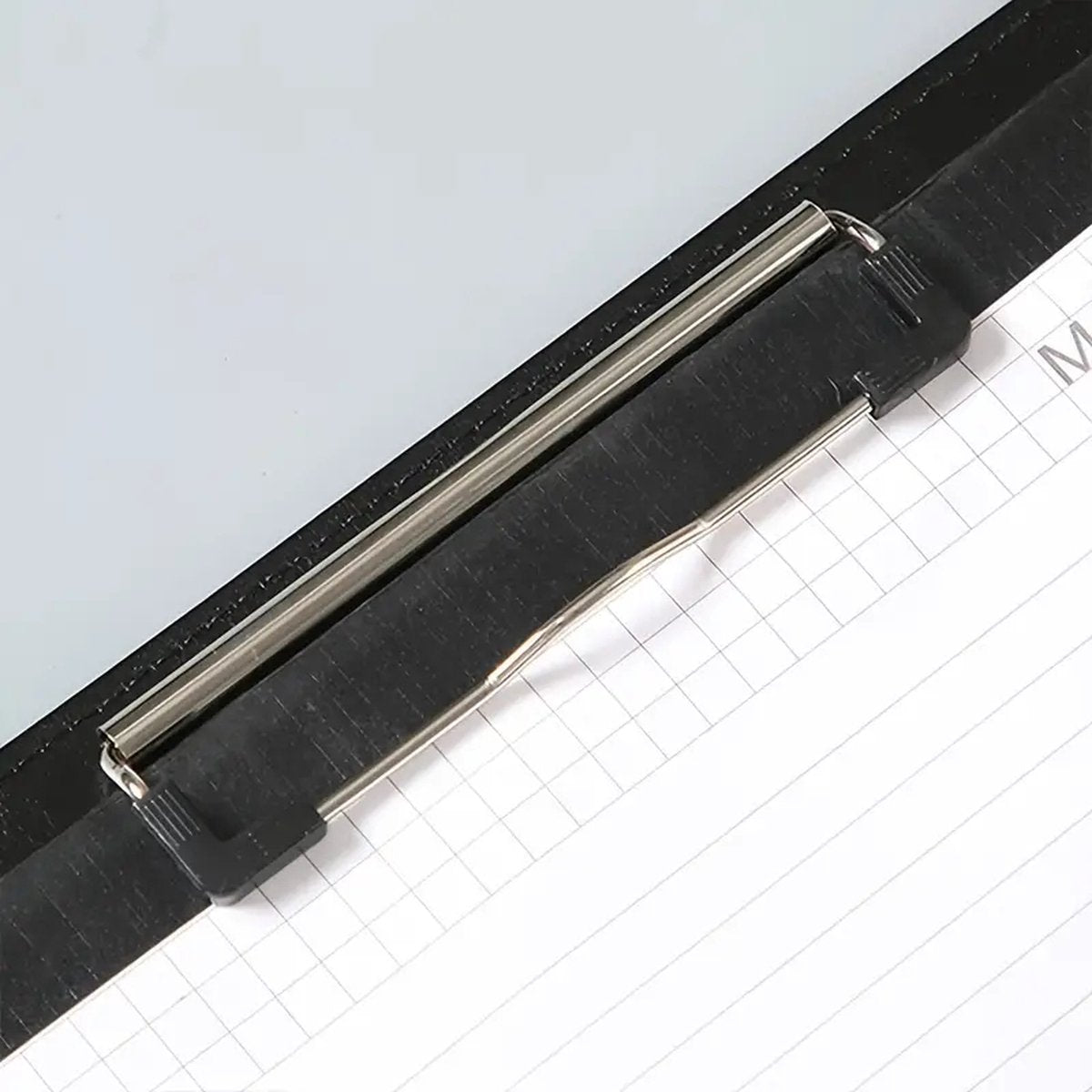 A4 Writing Folder - Conference Folder - Writing Pad - Eco Leather - Documentation Folder - Work Folder - Leather Conference Folder - Business Travel Portfolio Folder - With Ring Binder and Pen Holder - Sustainable - Black - Image 5