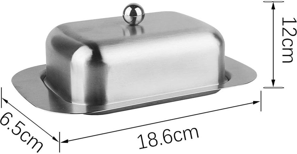 Butter Dish With Lid - Stainless Steel - Small Butter Dish Freshness Container - Butter Holder - Butter Dish - Storage Box For Butter - Butter Clock - Butter Box - Fresh Butter - Sustainable - Kitchen Utensils - For All Common Butter And Other Foods - Sil - Image 5
