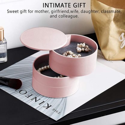 Jewelry Box - Jewel Case - 4 Tiers - Small Jewelry Box - Jewelry Pouch - Jewelry Storage Box - Jewelry Box - Jewelry Organizer - Watch Box - Bijouterie Box - Small Jewel Chest - Jewelry Holder - Suitable For Watches And Jewelry - Pink - Image 4