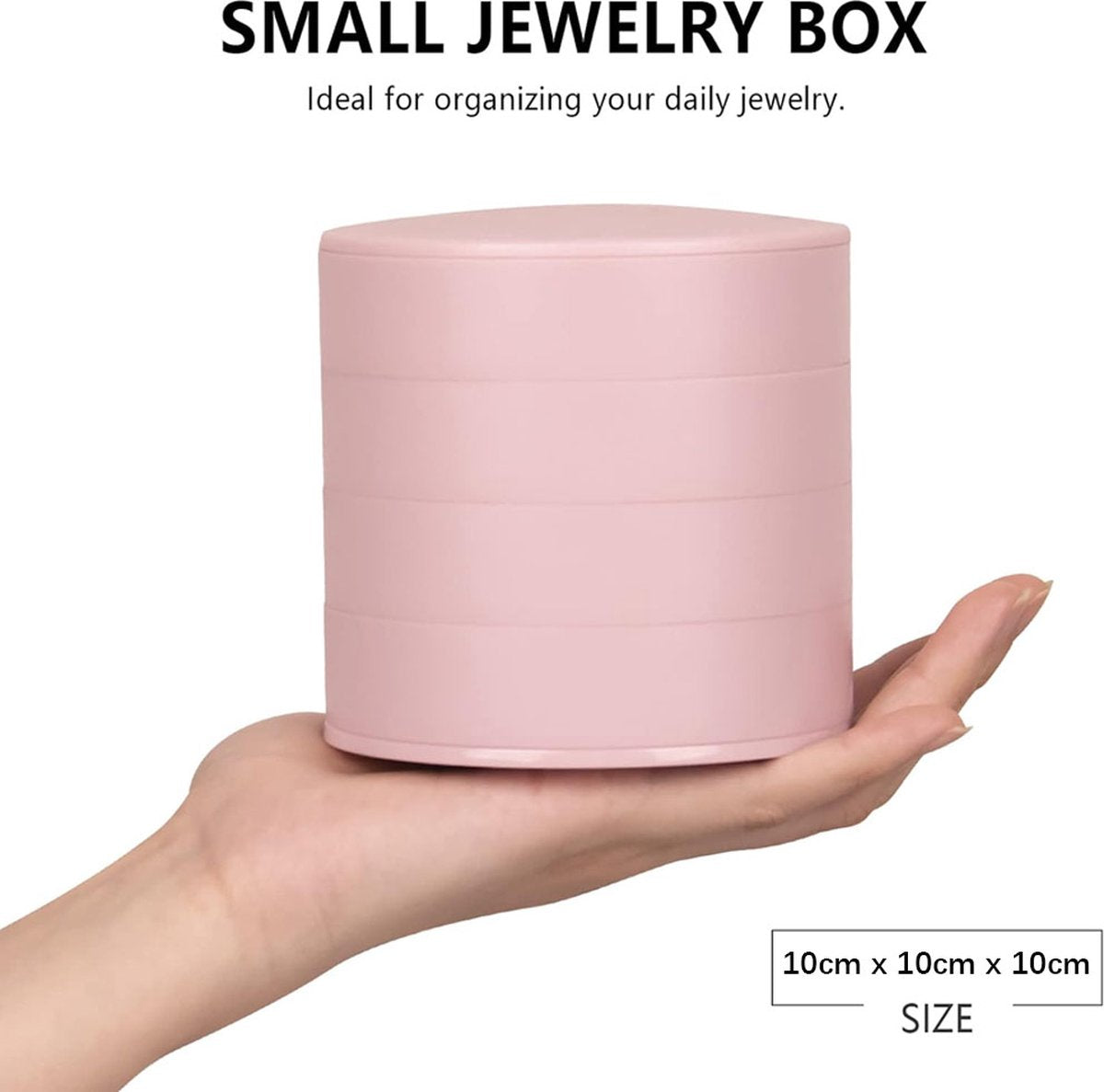 Jewelry Box - Jewel Case - 4 Tiers - Small Jewelry Box - Jewelry Pouch - Jewelry Storage Box - Jewelry Box - Jewelry Organizer - Watch Box - Bijouterie Box - Small Jewel Chest - Jewelry Holder - Suitable For Watches And Jewelry - Pink - Image 5