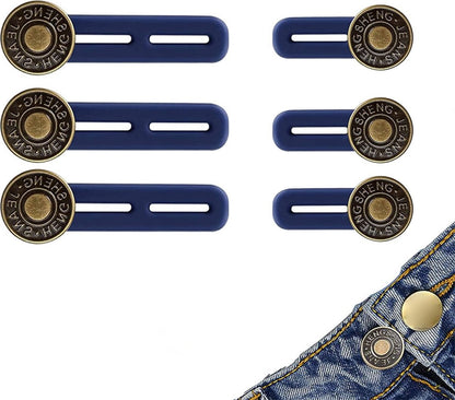 Buttonhole Extender 6 Pieces Bronze - Trouser Expander - Jeans Trouser Expander - Trouser Widening Button - Denim Extension Button - Button Extender - Reusable - Maternity Belly Band - Maternity Trouser Expander - Buttonhole Elastic