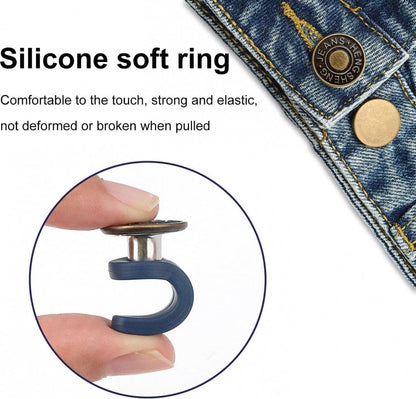 Buttonhole Extender 6 Pieces Bronze - Trouser Expander - Jeans Trouser Expander - Trouser Widening Button - Denim Extension Button - Button Extender - Reusable - Maternity Belly Band - Maternity Trouser Expander - Buttonhole Elastic - Image 4