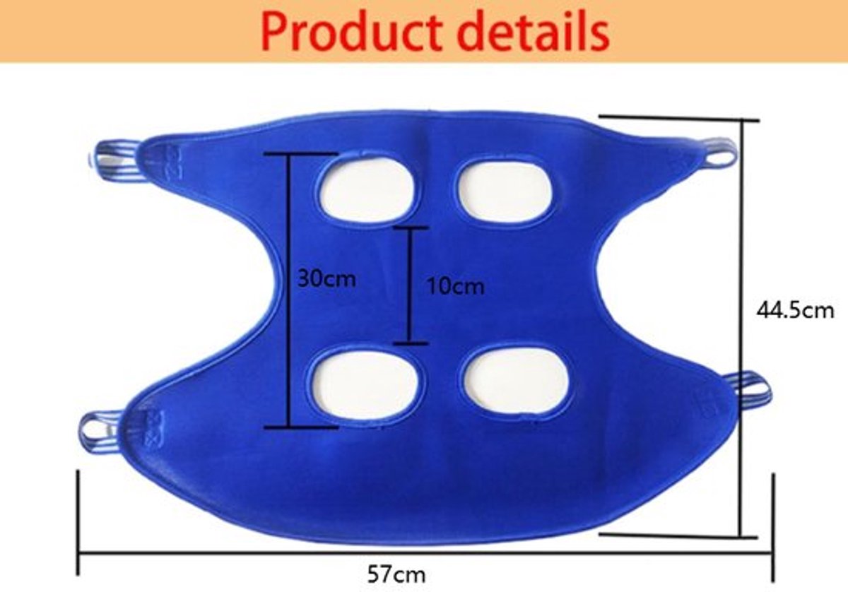 Cat, Dog Hanging Bag - 11-Piece Pet Grooming Hammock - For Easy Nail Trimming - Size S - Pet Hammock - Pet Grooming - Pet Care Hammock - Pet Nail Trimming Harness - 57x44.5 Cm - Blue - Image 2