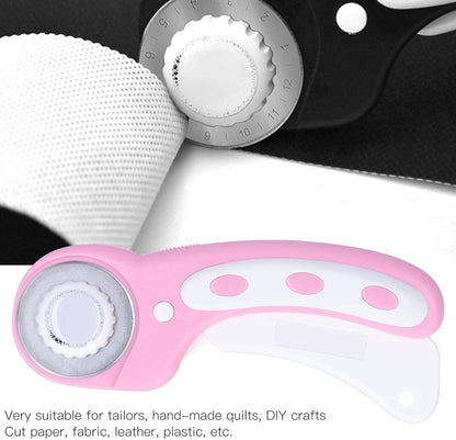 Professional Rotary Cutter - Luxury High Quality Tailor's Scissors - Fabric Scissors - Leather Cutter - Cutter - Fabric Cutter - Rotary Blade - for cutting fabric / leather / plastic / paper - fabric pink - Image 2