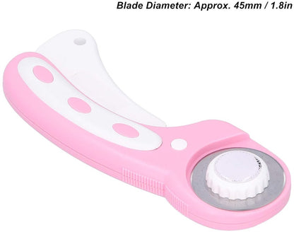 Professional Rotary Cutter - Luxury High Quality Tailor's Scissors - Fabric Scissors - Leather Cutter - Cutter - Fabric Cutter - Rotary Blade - for cutting fabric / leather / plastic / paper - fabric pink - Image 4