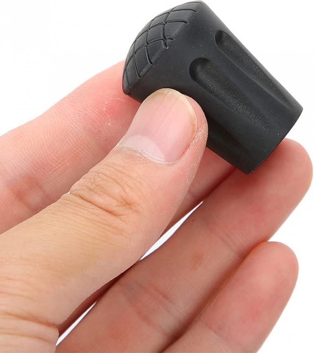 Nordic Walking Tips - 6 Pieces - Walking Stick Tips - Crutch Tips - Nordic Walking Pads - Nordic Walking Cane Tips - Round Nordic Footings - Trekking Pole Tips - Replacement Tips - End Stop - Walking Stick Base - Easy to Install - Black - Image 2