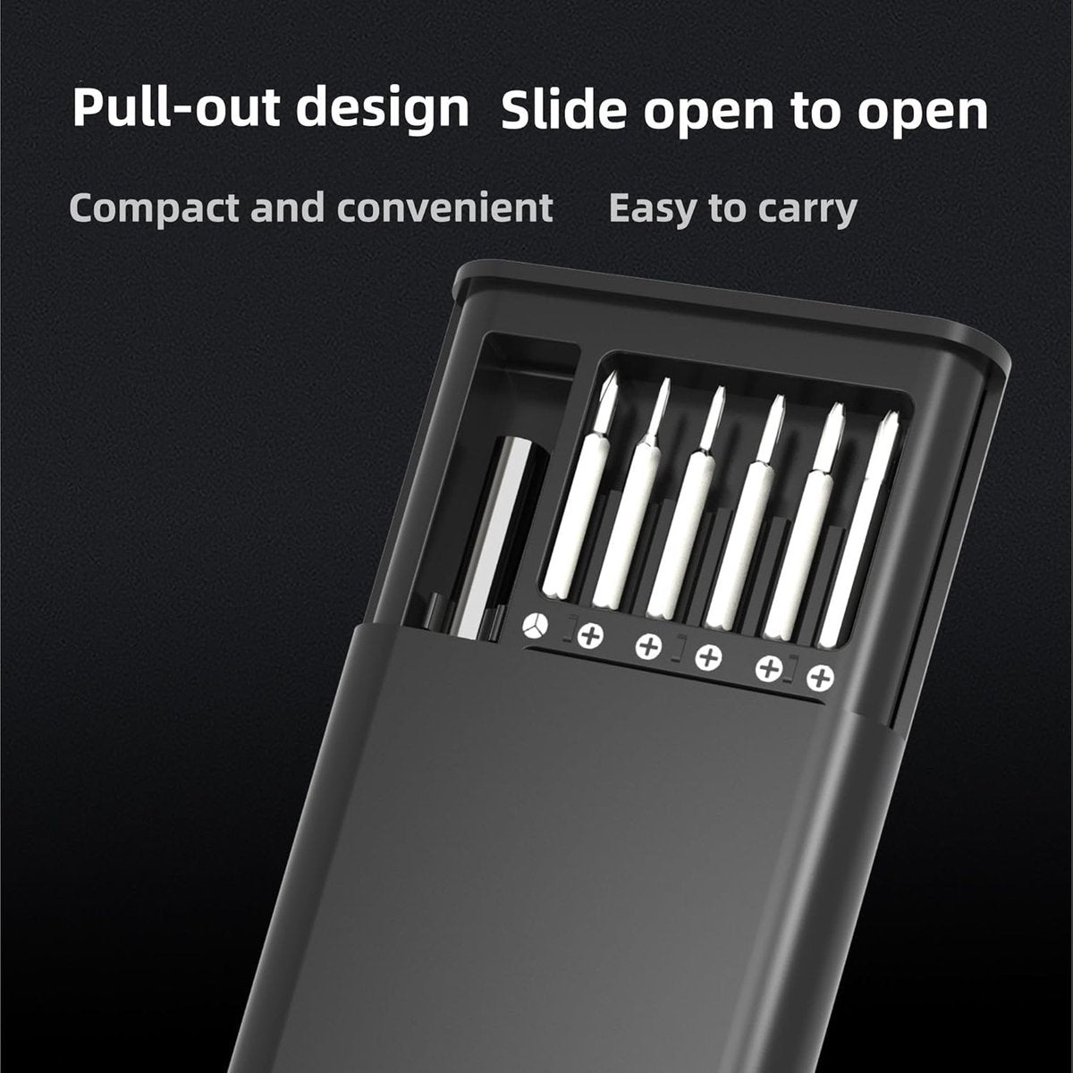 24-piece - High-quality Precision screwdriver set - Professional small compact screwdriver repair kit - portable mini tool set - Universal - for Smartphone / glasses / watch / laptop - with Phillips head flat head - magnetic - Image 3