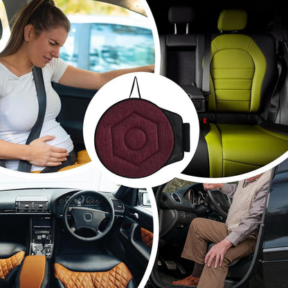 Swivel Cushion - ø 40 Cm - Flexible Swivel Cushion - Flexible Swivel Disc - Swivel Cushion - Wheelchair Cushion - Anti-slip - Car Entry Aid - Rotation Cushion - Pregnant Woman / Elderly - Aid for Turning and Moving in Car, Chair or Bed - Image 4