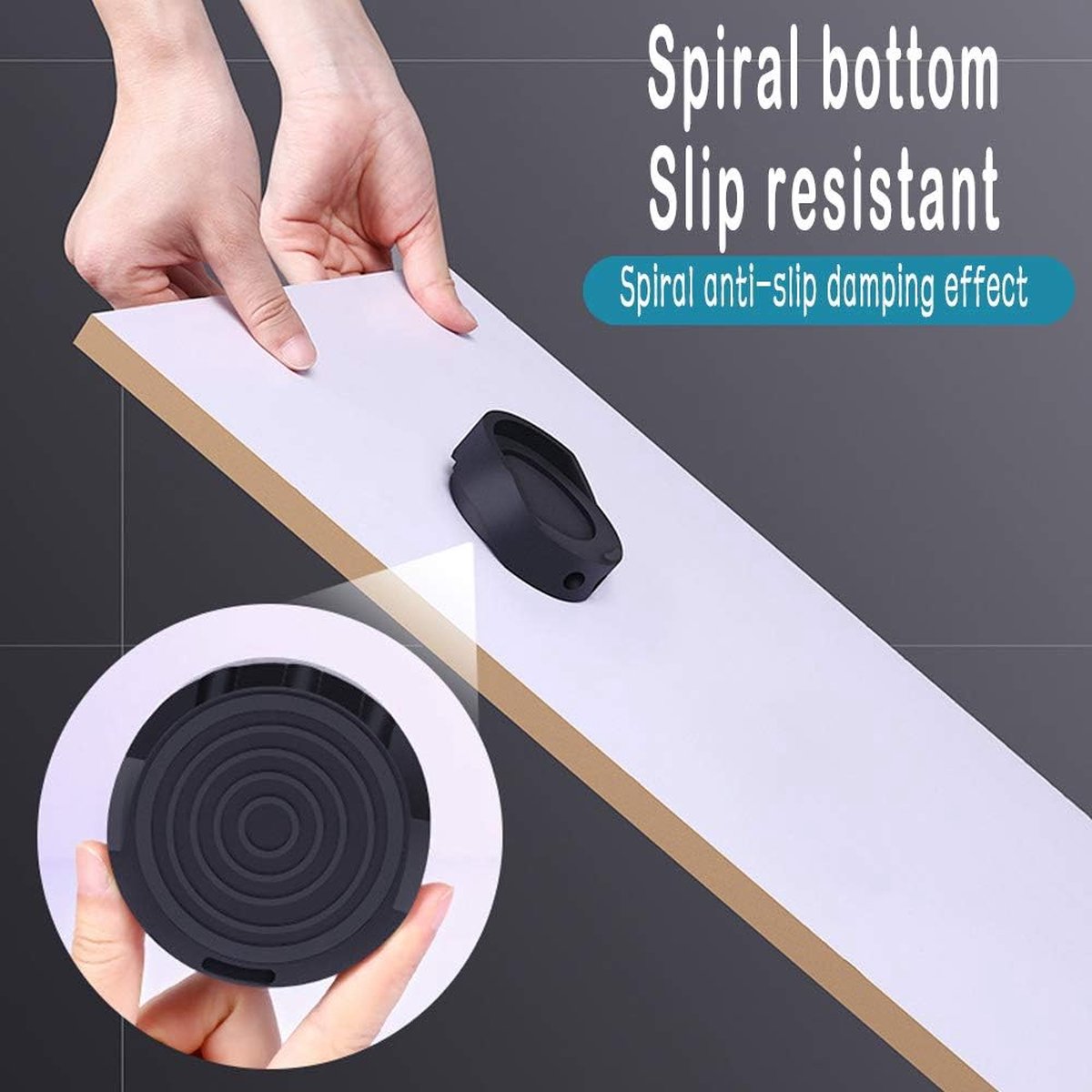 Vibration Dampers Washing Machine / Dryer - Set of 4 Pieces - Extra Thick - Stackable - Washing Machine Dampers - Washing Machine Riser - Dryer Feet - Suitable for Washing Machine and Dryer - Non-Slip Rubber - Black - Image 3