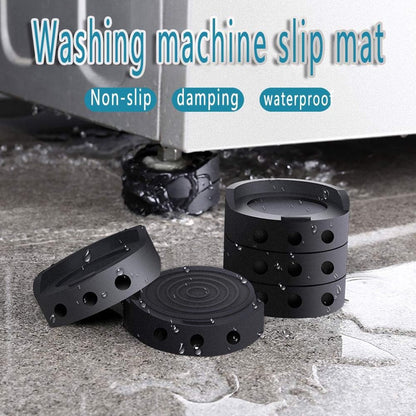 Vibration Dampers Washing Machine / Dryer - Set of 4 Pieces - Extra Thick - Stackable - Washing Machine Dampers - Washing Machine Riser - Dryer Feet - Suitable for Washing Machine and Dryer - Non-Slip Rubber - Black - Image 4