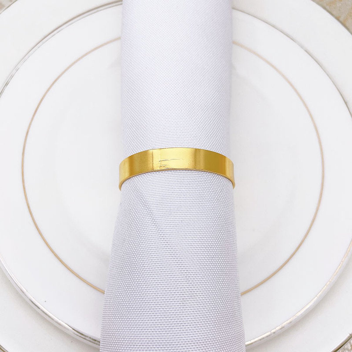 12 pieces gold metal napkin rings - elegant napkin ring - Christmas napkin rings - boho round gold napkin ring for weddings - party dinner - anniversary table decoration - Image 3