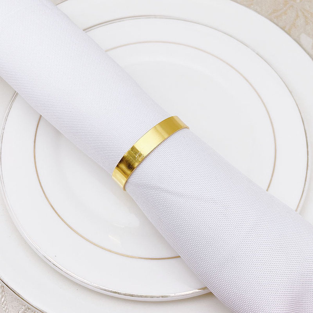 12 pieces gold metal napkin rings - elegant napkin ring - Christmas napkin rings - boho round gold napkin ring for weddings - party dinner - anniversary table decoration - Image 4