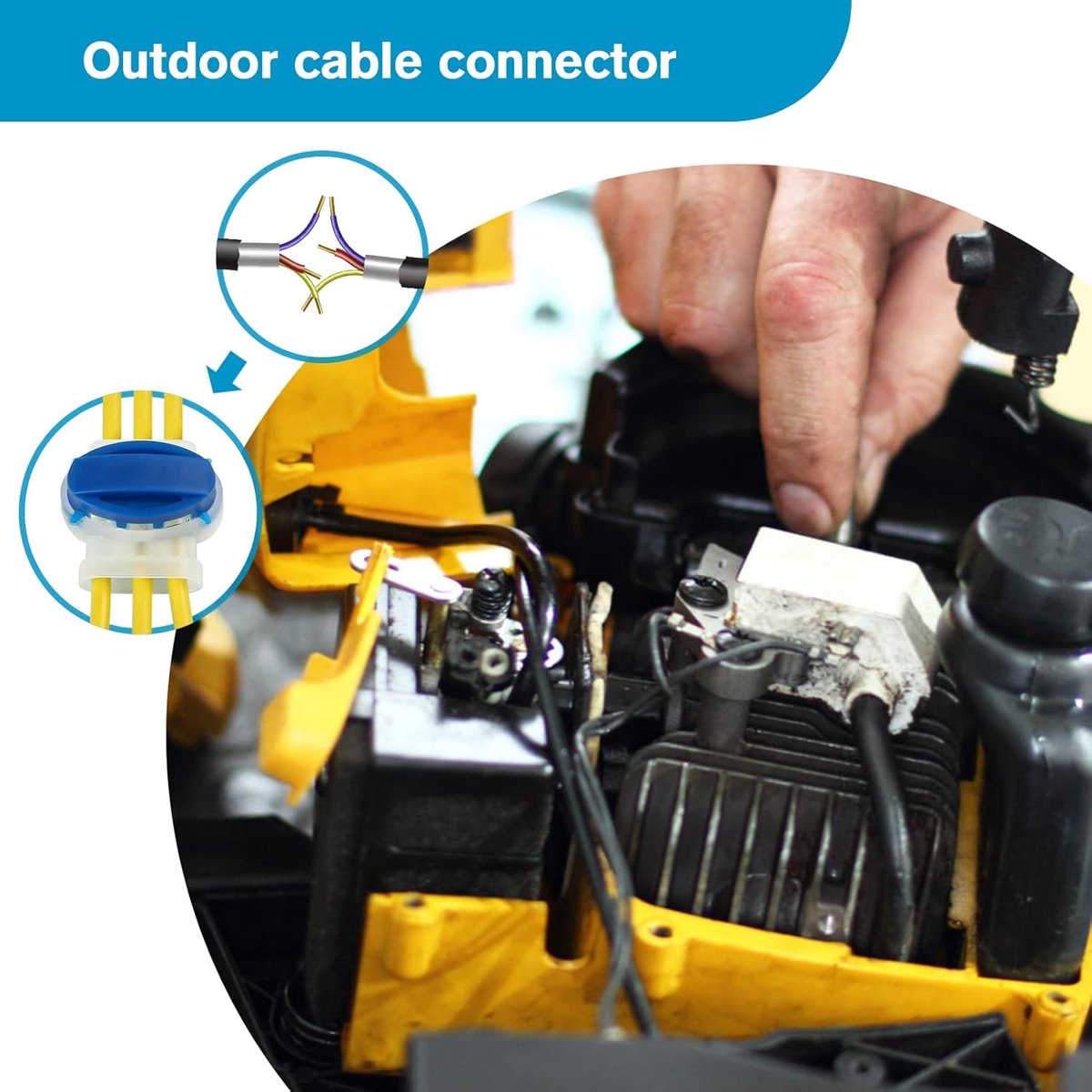 Gel Connector - 25 Pieces - Cable Connector - Model 314 - Boundary Wire - Perimeter Wire Connectors - Robotic Mower Wire Connector - Waterproof Cable Clamp - for Robotic Mowers / Garden / Outdoor / Car - Gel-Filled Splice Connector - Image 2