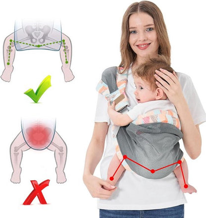 Baby Carrier - Ergonomic Baby Carrier - Front Carrier - Baby From Birth To 3 Years - Hip Carrier - Baby Carrier - Baby Carrier - Baby and Toddler Hip Seat - Comfortable & Fast - Breathable - Adjustable - For Front, Hip and Back - Colorful - Image 5
