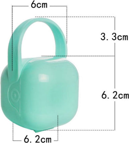 Pacifier Storage Container - Pacifier Box - Easy to Take Anywhere - Pacifier Carrier Bag - Pacifier Storage Box - Pacifier Storage Boxes - Green+Pink - 2 Pieces - Image 2