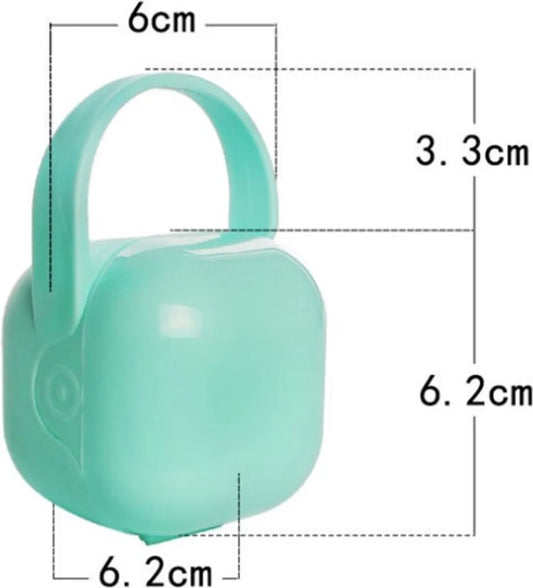 Pacifier Storage Container - Pacifier Box - Easy to Take Anywhere - Pacifier Carrier Bag - Pacifier Storage Box - Pacifier Storage Boxes - Green+Pink - 2 Pieces - Image 2