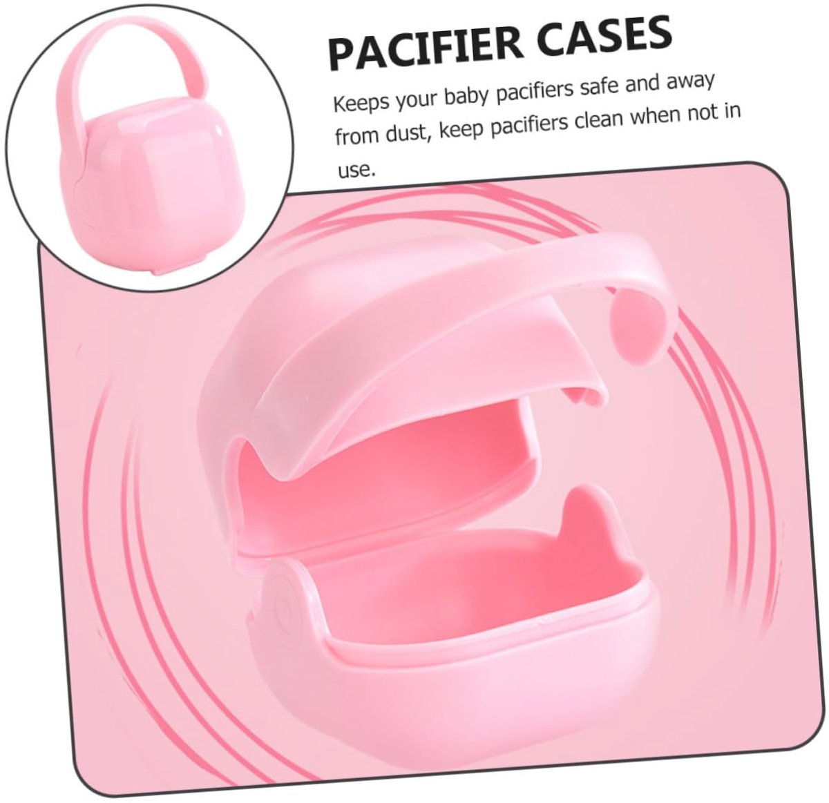 Pacifier Storage Container - Pacifier Box - Easy to Take Anywhere - Pacifier Carrier Bag - Pacifier Storage Box - Pacifier Storage Boxes - Green+Pink - 2 Pieces - Image 4