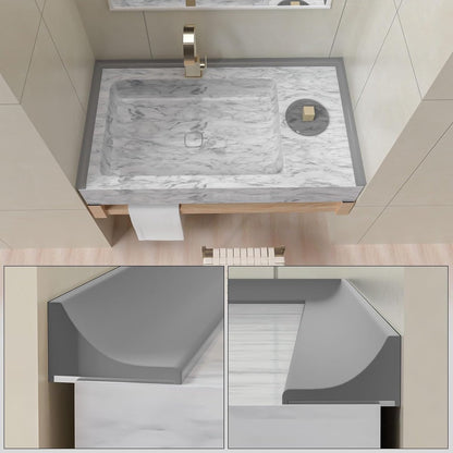 Water Threshold 200cm Grey - Shower Thresholds - Self-Adhesive Shower Water Barrier - Compact - Sanitary Water Stopper - Shower Threshold - Water Stopper - Shower - Bath - Leakage - Water Barrier - Mold - Sanitary - Anti-Water Strip - Foldable Shower Wate - Image 4