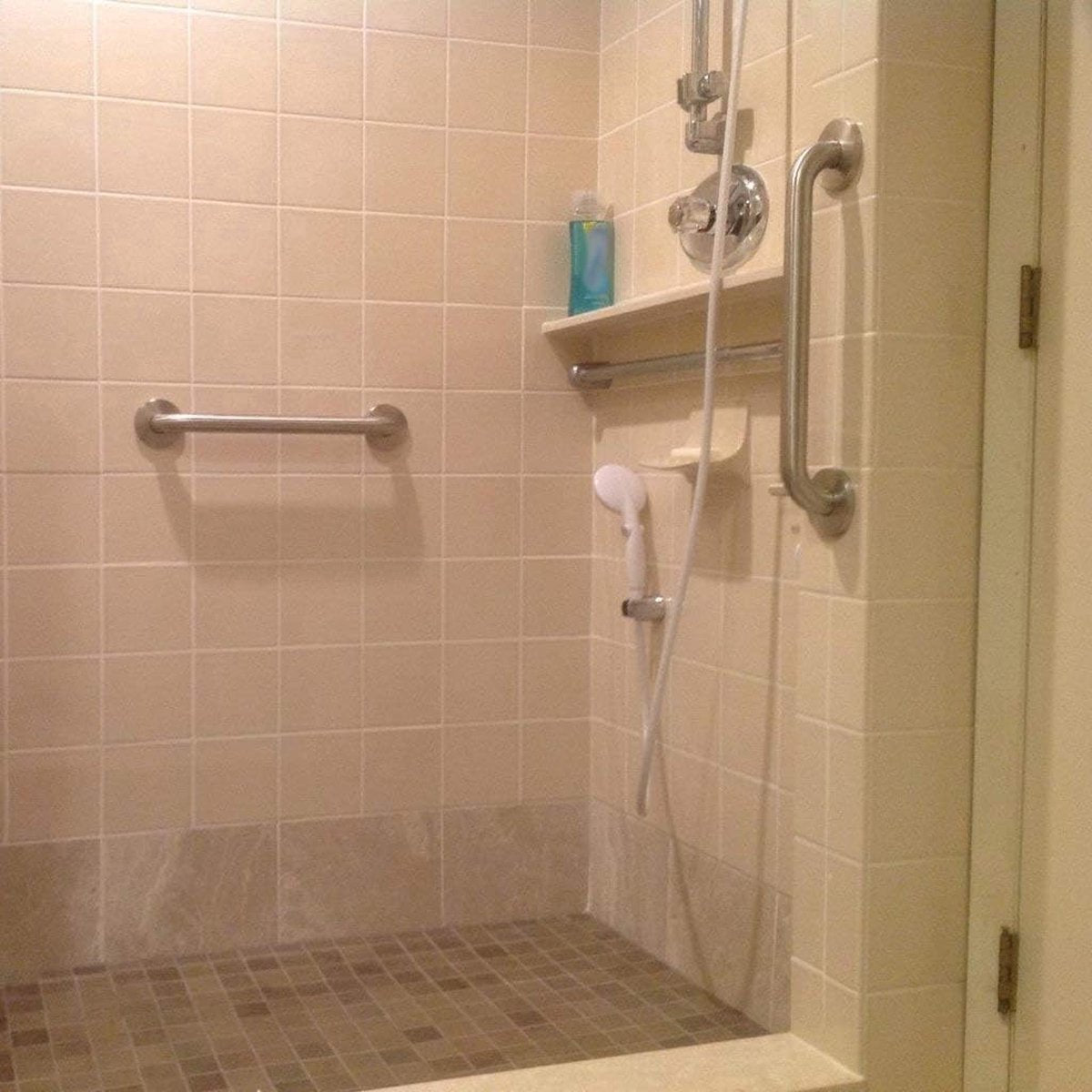Wall Grab Bar - Extra Grip - 30cm - Handle / Wall Grip for Bathroom / Shower / Toilet - Toilet Grab Bar - Bath Grab Bar - Shower Grab Bar - Non-Slip Grab Bar - Kitchen - Stairs - Kitchen Cabinet Handle - Safety Grip - Screws Included - Image 2