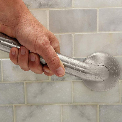 Wall Grab Bar - Extra Grip - 30cm - Handle / Wall Grip for Bathroom / Shower / Toilet - Toilet Grab Bar - Bath Grab Bar - Shower Grab Bar - Non-Slip Grab Bar - Kitchen - Stairs - Kitchen Cabinet Handle - Safety Grip - Screws Included - Image 3
