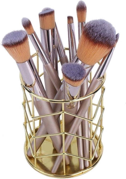 Pen Tray - Pen Holder - Pen Tray - Desk Organizer - Desk Organizer - Desk - Metal - Round - Gold - 2 Pieces - Image 2