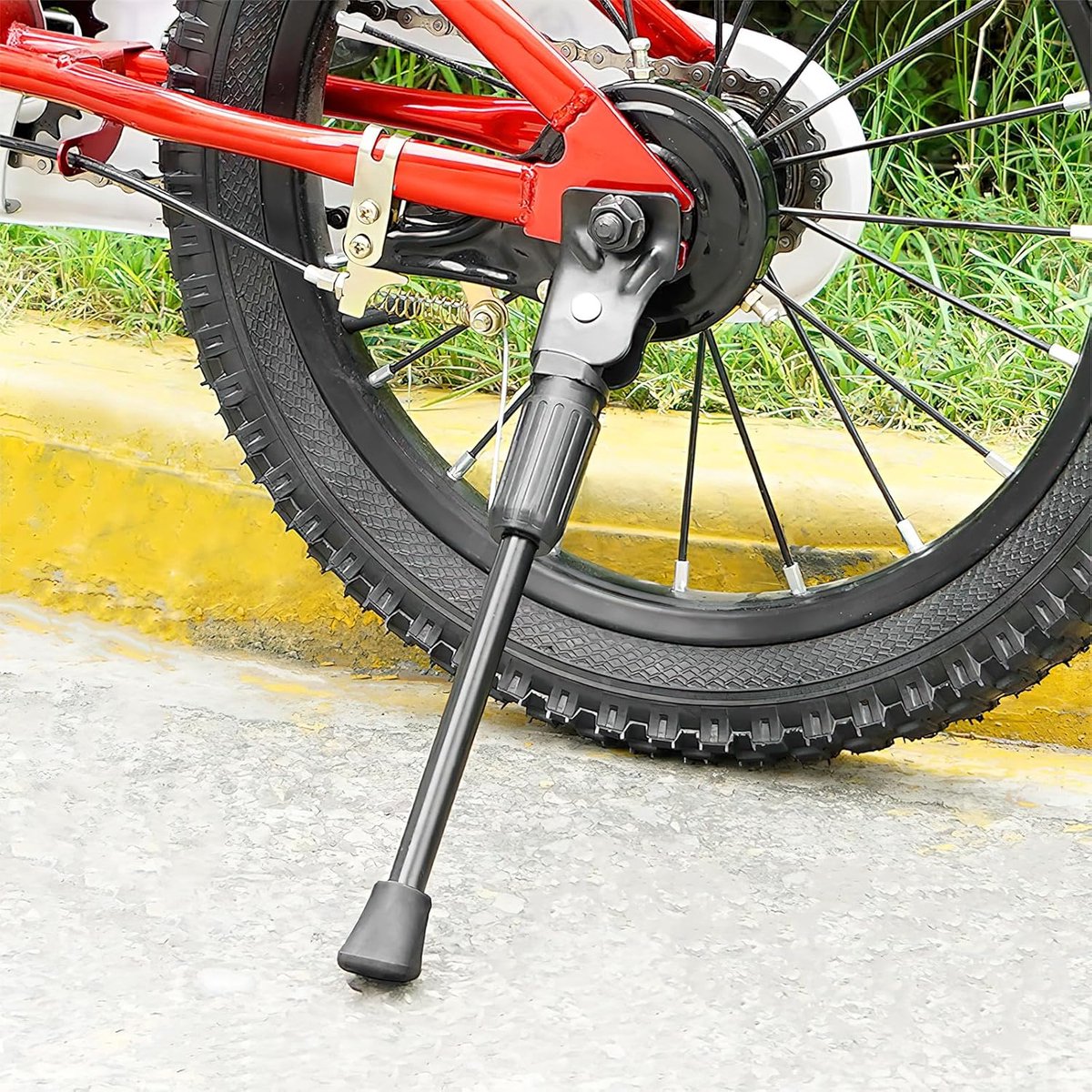 18 Inch - Bicycle Stand for Children's Bikes - MTB Kickstand - Single Bicycle Stand - Bicycle Accessories for Children - Bicycle Stand - Side Stand for Bicycles - Bicycle, E-Bike, City Bike & Mountain Bike - Pink - Easy to Install - Image 2