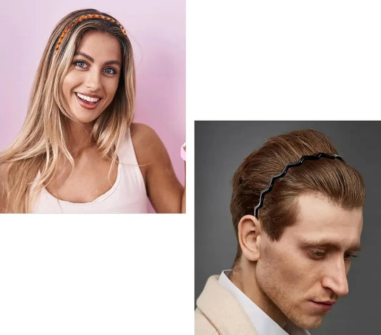 5 Pieces Women's Headbands - Zig Zag - Headband - Plastic - Women - Ladies - Teens - Girls - Lightweight - Running - Athletic - Gym - Dance - Yoga - Headband For Men And Women - Sports Headband - Hair Accessories - Sustainable - Image 2