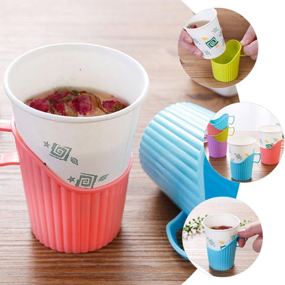 Cup Holders - 20 Pieces - Cup Holder - Burn Resistant - Heat Resistant Cup Cover Holder - Plastic - Stackable - Festival - Camping - Suitable for Disposable Cups - Multifunctional - Plastic - For Office/Home/Gym/Bathroom Use - Image 3